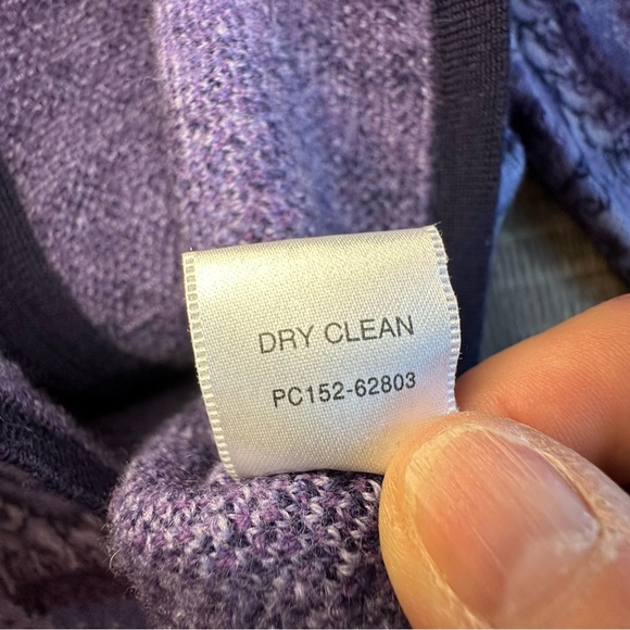 Pendleton Cardigan Women’s‎ Size MP Purple Paisley Merino Wool Full Zip - Picture 10 of 11